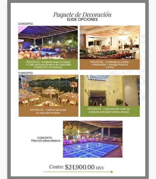 Paquete de Decoración Elige Opciones